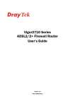 Vigor2710 Series ADSL2/2+ Firewall Router User's Guide
