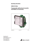 Operating instructions SINEAX VB 604s Programmable