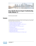 Cisco Identity Services Engine Troubleshooting Guide, Release 1.2