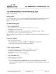 Top 10 BlackBerry Troubleshooting Tips