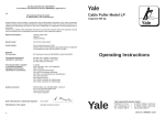 Yale Operating Instructions