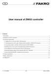 User manual of ZWG3 controller