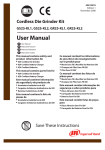 User Manual, Cordless Die Grinder Kit, GS25