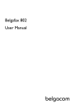Belgafax 802 User Manual