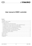 User manual of ZWK1 controller