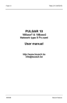 PULSAR 10 User manual