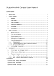 Dutch Parallel Corpus User Manual