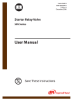 User Manual, SRV Series, Starter Relay Valve