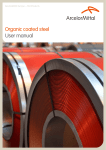 Organic coated steel User manual