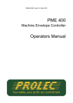PME 400 Operators Manual