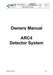 Owners Manual ARC4 Detector System
