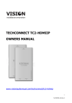 TECHCONNECT TC2-HDMIIP OWNERS MANUAL