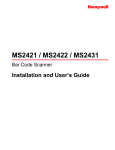 MS2421 / MS2422 / MS2431 Bar Code Scanner Installation and