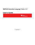 MSP430 Assembly Language Tools v 3.1 User's Guide (Rev. C