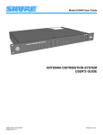 ANTENNA DISTRIBUTION SYSTEM USER'S GUIDE