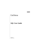 UniVerse SQL User Guide