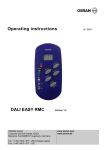 Operating instructions DALI EASY RMC