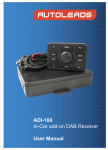 ADI-100 In-Car add-on DAB Receiver User Manual