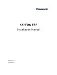 Panasonic TSP Installation Manual - Syd-Com