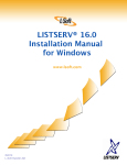 LISTSERV 16.0 Installation Manual for Windows