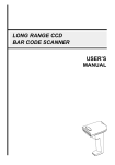 LONG RANGE CCD BAR CODE SCANNER USER'S MANUAL