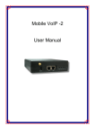 Mobile VoIP -2 User Manual