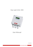 Gas Leak Unit, VOC User Manual