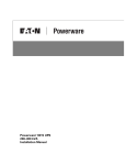 Powerware 9315 UPS 200–300 kVA Installation Manual