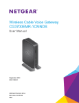Wireless Cable Gateway CG3300CMR User Manual