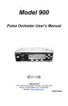 Model 900 Pulse Oximeter User's Manual - English