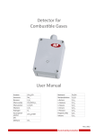 Detector for Combustible Gases User Manual