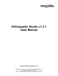 OrthoStudio - user manual - Orthopaedic Studio