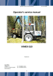 Operator's service manual VIMEK 610