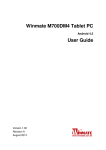 Winmate M700DM4 Tablet PC User Guide
