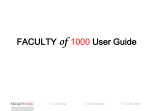 FACULTY of 1000 User Guide