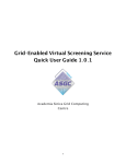 Grid-Enabled Virtual Screening Service Quick User Guide 1 .0.1