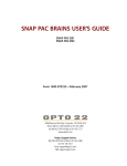 SNAP PAC BRAINS USER'S GUIDE