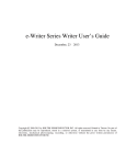 e-Writer Series Writer User's Guide