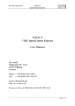 SIS3610 VME Input/Output Register User Manual