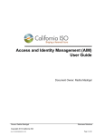 Access and Identity Management (AIM) User Guide