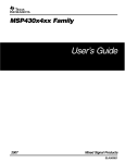 MSP430x4xx Family User's Guide (Rev. G