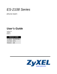 ES-2108 Series Ethernet Switch User's Guide