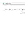 Master File User Interface User Guide