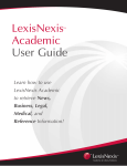 LexisNexis™ Academic User Guide