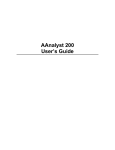 AAnalyst 200 User's Guide