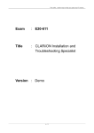 Exam : E20-611 Title : Version : Demo CLARiiON Installation and