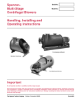 Spencer® Multi-Stage Centrifugal Blowers Handling, Installing and