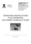 OPERATING INSTRUCTIONS FOOT