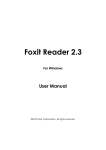 Foxit Reader 2.3 User Manual