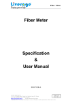 Fiber Meter Specification & User Manual
